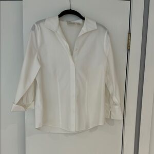 Crisp white Chico’s no iron blouse